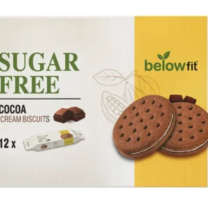 below sugar free cocoa cream wholemeal biscuit 12 pack